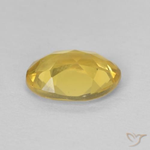 Berilo Amarillo miel natural de 1.01 ct, Ovalada, VVS