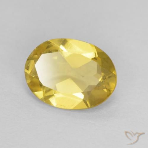 0.93ct Natural Amarillo claro Berilo, Ovalada, VVS