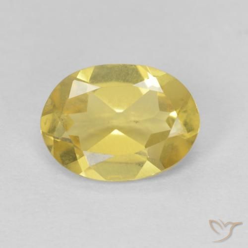 Berilo Amarillo claro natural de 0.93 ct, Ovalada, VVS