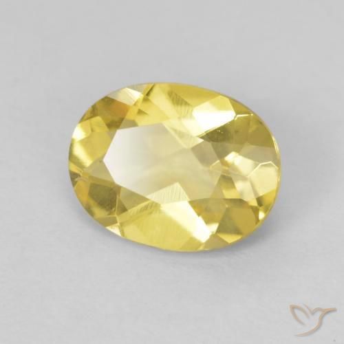 Berilo Amarillo pálido natural de 0.99 ct, Ovalada, VVS