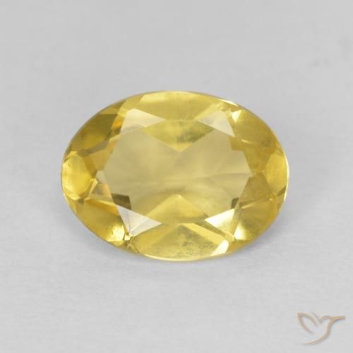 0.97ct Natural Amarillo claro Berilo, Ovalada, VVS