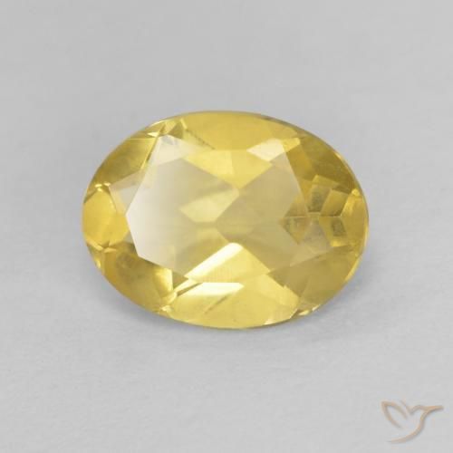 Berilo Amarillo claro natural de 0.97 ct, Ovalada, VVS