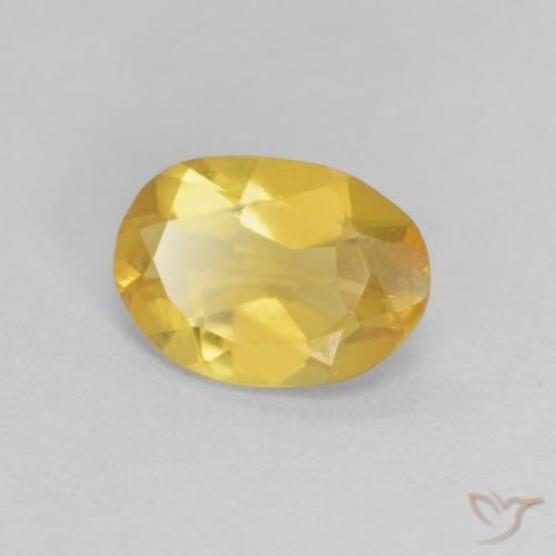 Berilo Amarillo miel natural de 0.82 ct, Ovalada, VVS-VS