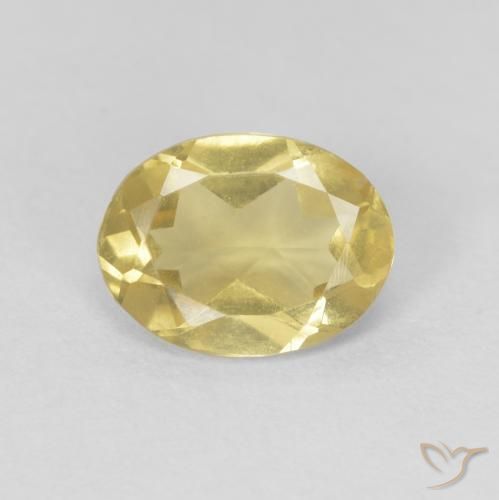 1.02ct Natural Amarillo-dorado claro Berilo, Ovalada, VVS-VS