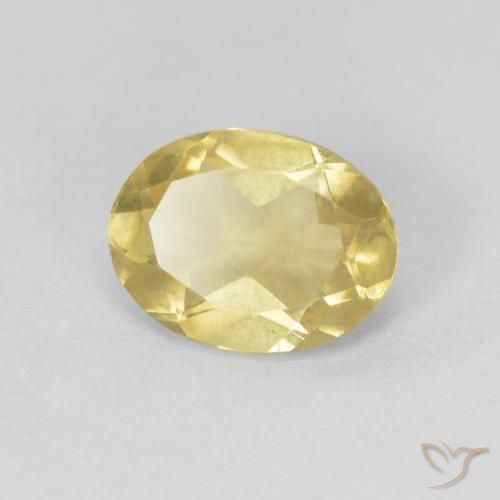 Berilo Amarillo-dorado claro natural de 1.02 ct, Ovalada, VVS-VS
