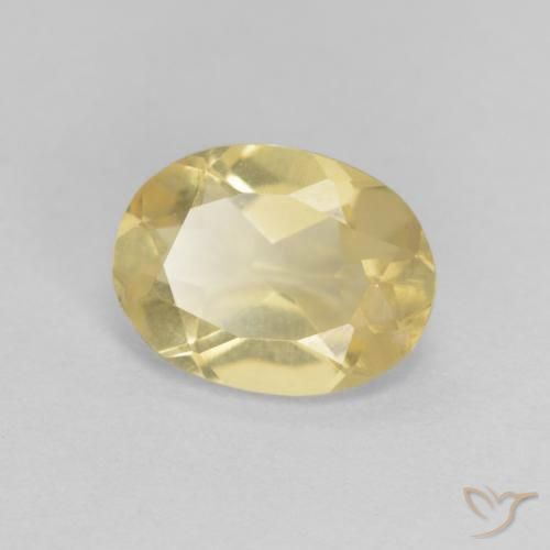 1.10ct Natural Amarillo dijón muy claro Berilo, Ovalada, VVS-VS