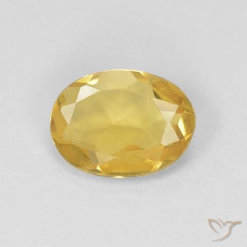 0.94ct Natural Amarillo púrpura Berilo, Ovalada, VVS-VS