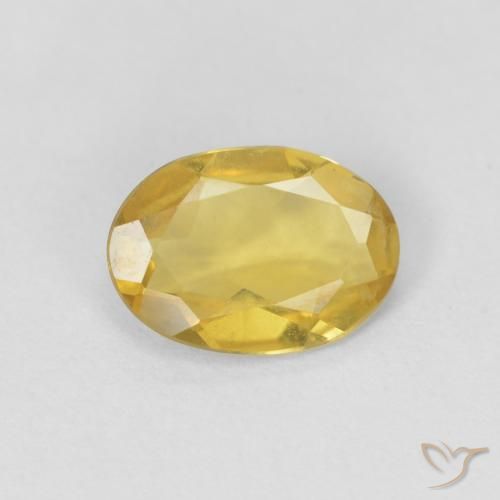 0.75ct Natural Dorado amarillento Berilo, Ovalada, VVS-VS