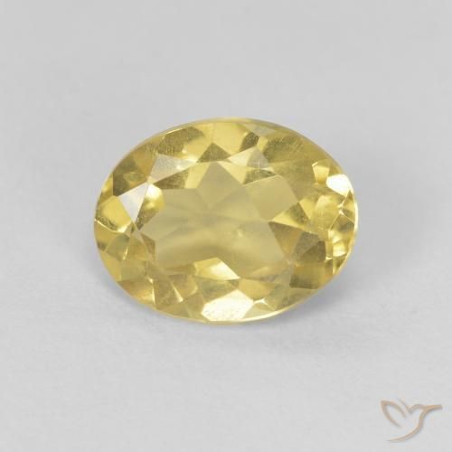 1.12ct Natural Medium Light-Yellow Berilo, Ovalada, VVS-VS