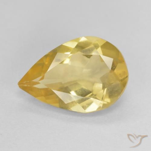 1.39ct Natural Amarillo miel Berilo, En forma de pera, VVS-VS