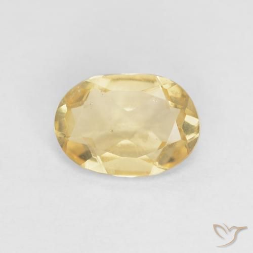 0.91ct Natural Amarillo claro Berilo, Ovalada, VVS-VS