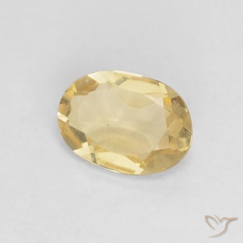 Berilo Amarillo claro natural de 0.91 ct, Ovalada, VVS-VS