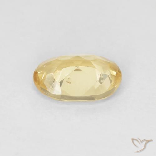 Berilo Amarillo claro natural de 0.91 ct, Ovalada, VVS-VS