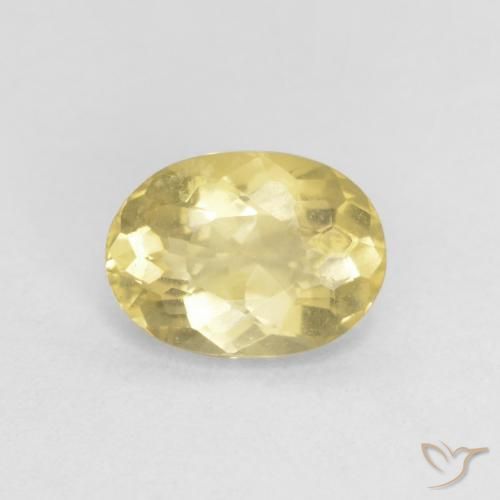 0.70ct Natural Amarillo terroso claro Berilo, Ovalada, VVS-VS