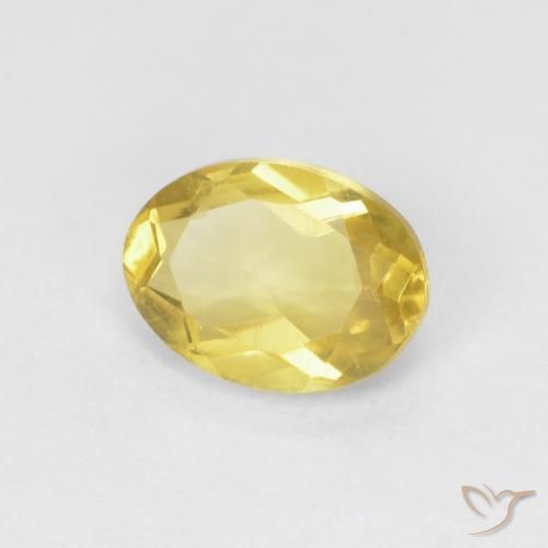Berilo Amarillo medio natural de 0.80 ct, Ovalada, VVS-VS