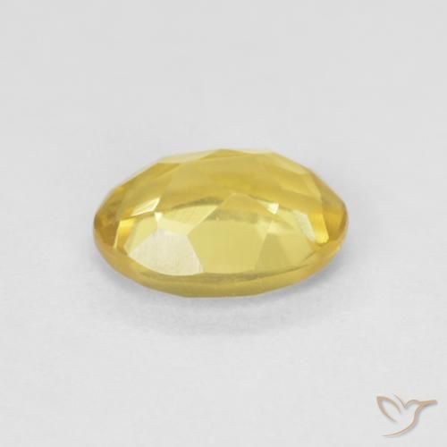 Berilo Amarillo medio natural de 0.80 ct, Ovalada, VVS-VS