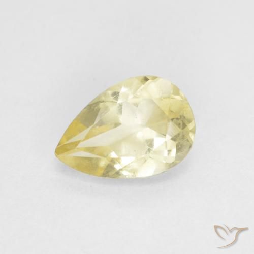 0.66ct Natural Amarillo terroso claro Berilo, En forma de pera, VVS-VS