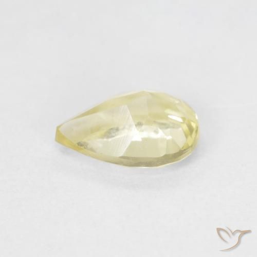 Berilo Amarillo terroso claro natural de 0.66 ct, En forma de pera, VVS-VS