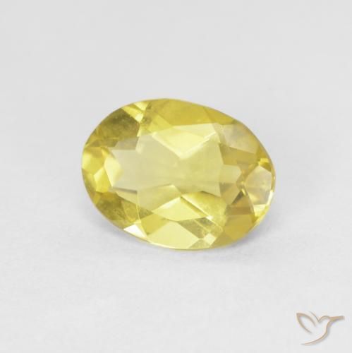 Berilo Amarillo abejorro claro natural de 0.99 ct, Ovalada, VVS-VS