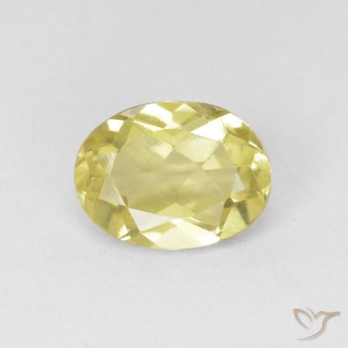 1.11ct Natural Amarillo claro Berilo, Ovalada, VVS-VS