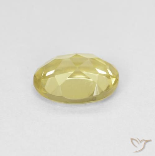 Berilo Amarillo claro natural de 1.11 ct, Ovalada, VVS-VS