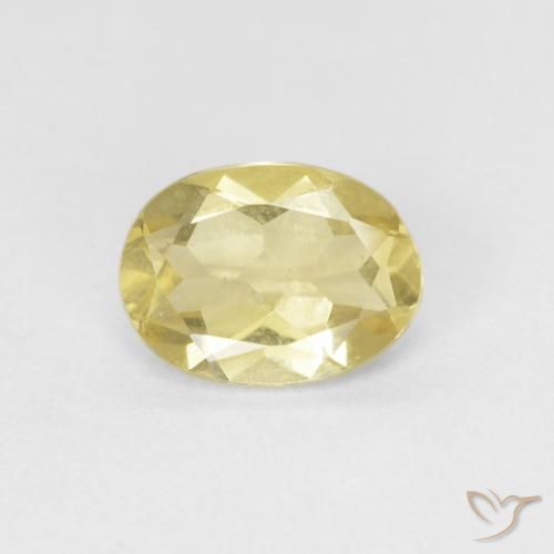 0.91ct Natural Amarillo terroso claro Berilo, Ovalada, VVS-VS
