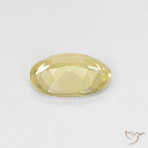 Berilo Amarillo terroso claro natural de 0.91 ct, Ovalada, VVS-VS