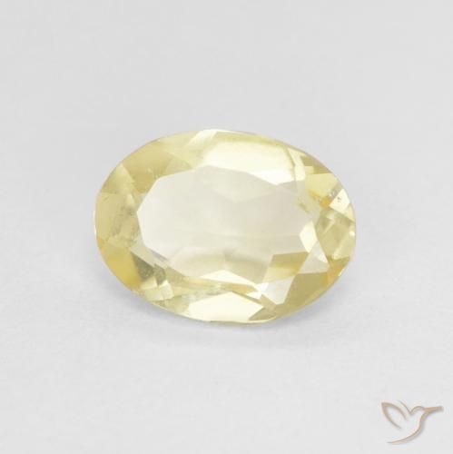 Berilo Amarillo claro natural de 1.01 ct, Ovalada, VVS-VS