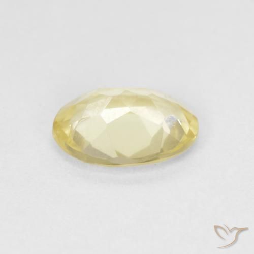 Berilo Amarillo claro natural de 1.01 ct, Ovalada, VVS-VS