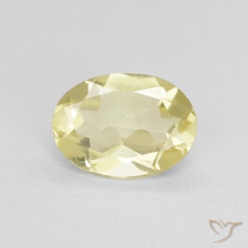 1.17ct Natural Amarillo dijón muy claro Berilo, Ovalada, VVS-VS