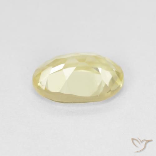 Berilo Amarillo dijón muy claro natural de 1.17 ct, Ovalada, VVS-VS