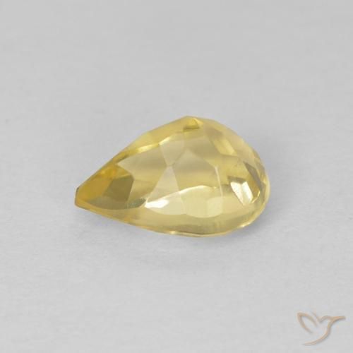 Berilo Amarillo claro natural de 0.73 ct, En forma de pera, VVS-VS