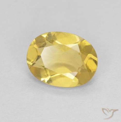 1.07ct Natural Amarillo claro Berilo, Ovalada, VVS-VS