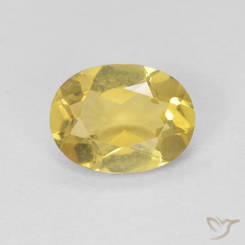 Berilo Amarillo claro natural de 1.07 ct, Ovalada, VVS-VS