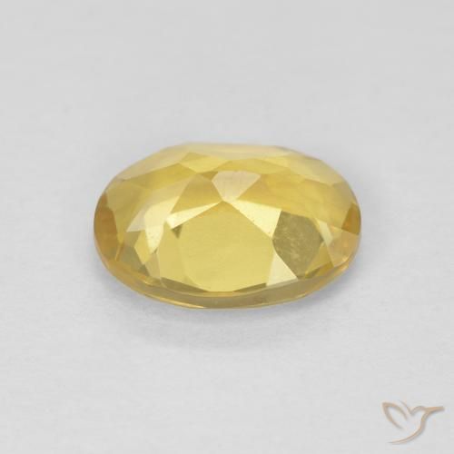 Berilo Amarillo claro natural de 1.07 ct, Ovalada, VVS-VS