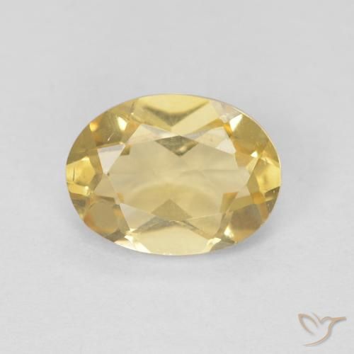 Berilo Dorado claro natural de 1.15 ct, Ovalada, VVS-VS