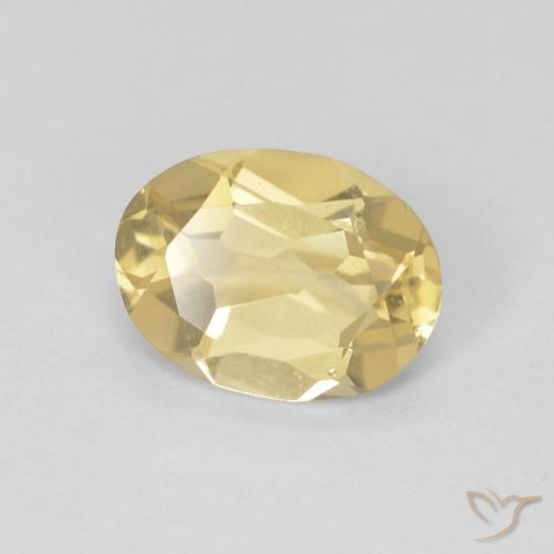 Berilo Dorado claro natural de 1.06 ct, Ovalada, VVS-VS