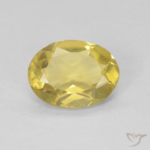 Berilo Amarillo-dorado claro natural de 1.09 ct, Ovalada, VVS-VS