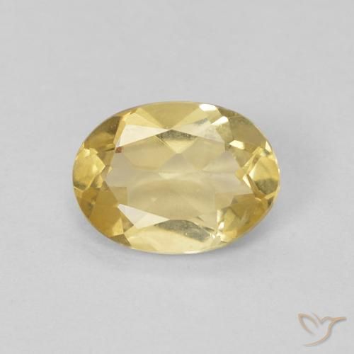 0.99ct Natural Dorado claro Berilo, Ovalada, VVS-VS