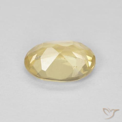 Berilo Dorado claro natural de 0.99 ct, Ovalada, VVS-VS