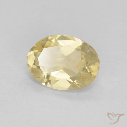1.10ct Natural Amarillo claro Berilo, Ovalada, VVS-VS