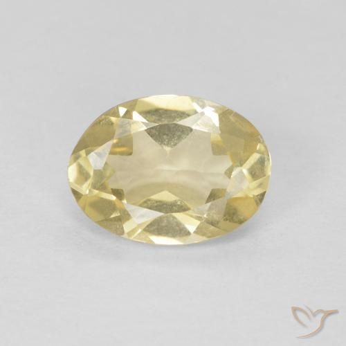 Berilo Amarillo claro natural de 1.10 ct, Ovalada, VVS-VS