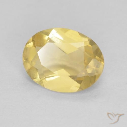 Berilo Amarillo-dorado claro natural de 1.05 ct, Ovalada, VVS-VS
