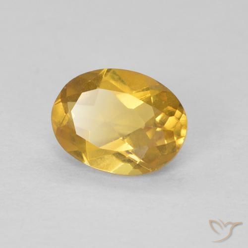 Berilo Dorado natural de 0.76 ct, Ovalada, VVS-VS