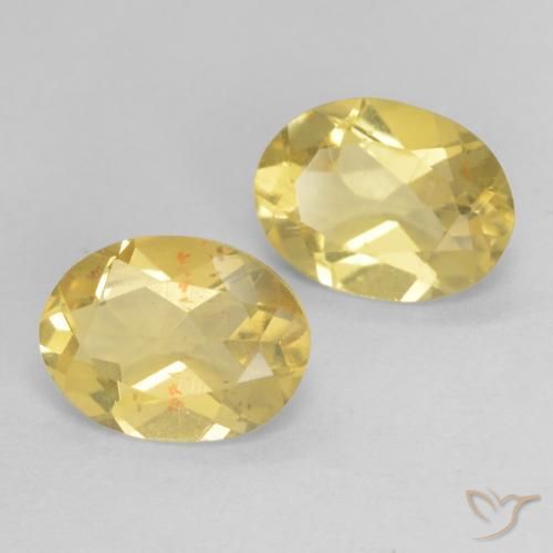 Gemas de Berilo Amarillo claro natural de 2.04 ct, Ovalada, VVS-VS