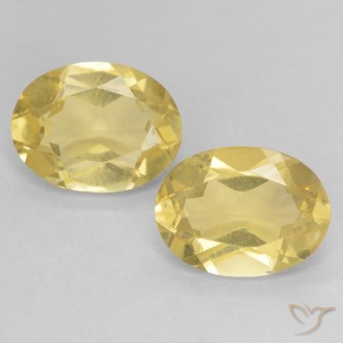 Gemas de Berilo Dorado claro natural de 2.17 ct, Ovalada, VVS-VS