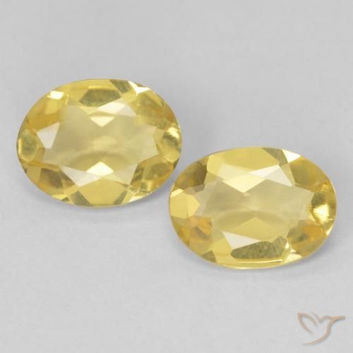 2.00ctw Natural Amarillo-dorado claro Berilo, Ovalada, VVS-VS