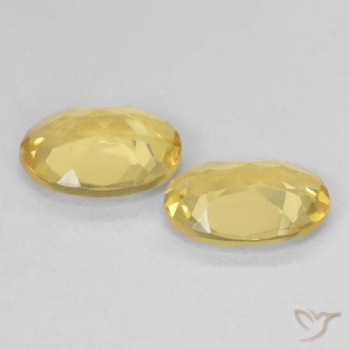 Gemas de Berilo Amarillo-dorado claro natural de 2.00 ct, Ovalada, VVS-VS