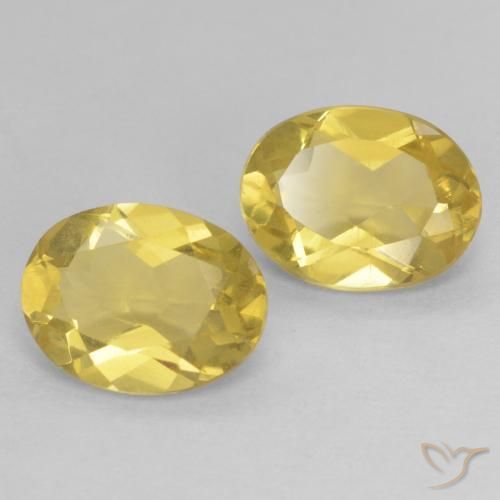 Gemas de Berilo Amarillo claro natural de 2.30 ct, Ovalada, VVS-VS