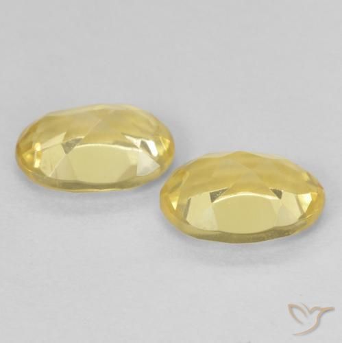 Gemas de Berilo Amarillo claro natural de 1.26 ct, Ovalada, VVS-VS